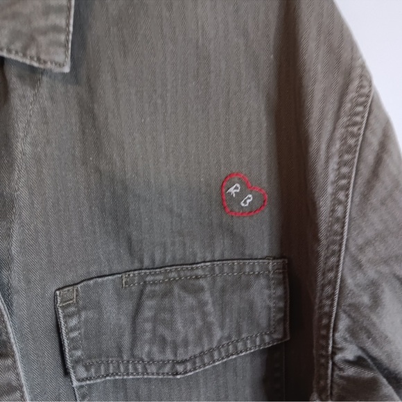 Rag & Bone Mens Button Up Shirt Sz XS Utility Green Unisex - Picture 6 of 6